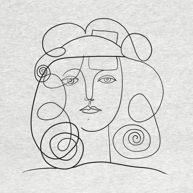 Picasso Line Art - Woman's Head #2 by shamila